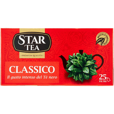 Star the Classico tè tea box 25 Teebeutel 37,5g Italienisch tea Schwarztee 6x Original italienisch