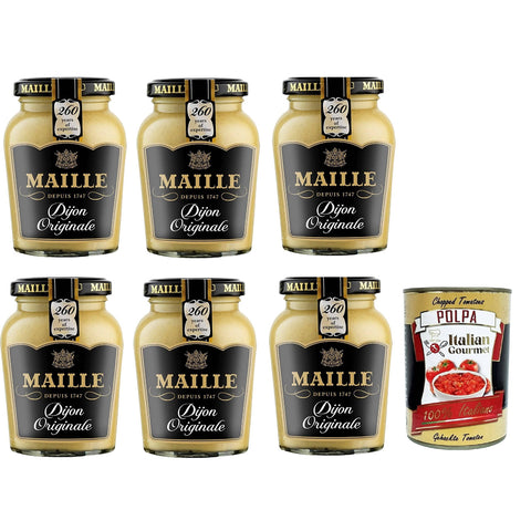 MAILLE Dijon-Senf Originale, 6er Pack (6 x 215 g) italienisch
