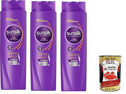 Sunsilk Shampoo 2in1 Glatt, perfekt 250ml 3x Original italienisch inkl. Italian Gourmet Polpa 400g