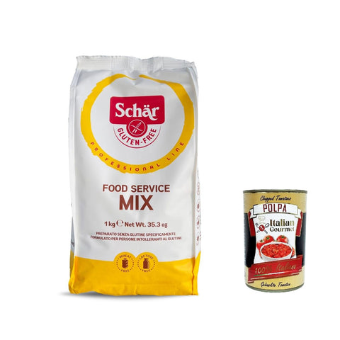 Schar Schär Food service mix senza glutine, Küchenmischung sowohl für die Zubereitung von Kuchen 12x1kg Original italienisch Gebäck