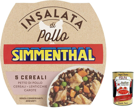 Simmenthal 5 Cereali, Hähnchenbrustsalat mit 5 Körnern und ausgewähltem Gemüse 12x160g Original italienisch Gebäck