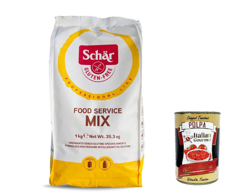 Italian Gourmet E.R. Snack Kuchen & Backwaren 6x Schär - Food service mix senza glutine, Küchenmischung sowohl für die Zubereitung von Kuchen, Brot und Cremesuppen. 1kg + Italian Gourmet polpa 400g 8008698005033