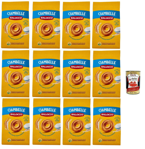Balocco Ciambelle Kekse zum Frühstück biscuits cookies kuchen 12x 350g inkl. Italian Gourmet polpa 400g Original italienisch