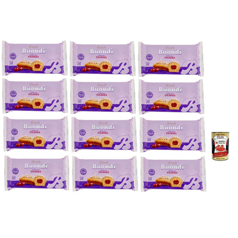 Bauli Buondì Ciliegia, gebackener Kuchen snack mit Kirsche creme abgepackte Snacks Frühstück 12x258g Original italienisch