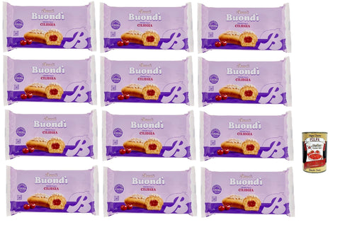 Bauli Buondì Ciliegia, gebackener Kuchen snack mit Kirsche creme abgepackte Snacks Frühstück 12x258g Original italienisch
