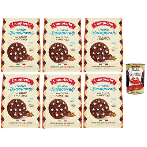 Campiello Il Frollino del Buongiorno con cacao e nocciole Shortbread mit Kakao und Haselnüssen, biscuits cookies 100% 6x700g Original italienisch