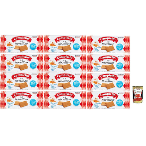 Campiello Novellino con latte fresco e miele di acacia Kekse mit frischer Milch und Akazienhonig biscuits cookies 100% Kekse 12x 350g inkl. Italian Gourmet polpa 400g Original italienisch