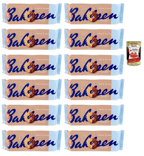 Italian Gourmet E.R. Snack Kuchen & Backwaren Choco Rings Milk Chocolate, Coffee time, Kekse Mit Milchschokolade bedeckte , 12x 155 g + Italian Gourmet polpa 400g 8032804040014