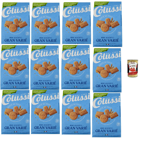 Colussi Gran varie', Mini biscotti, Oswego, Petit, Frühstück Miniaturkekse, butter kekse, biscuits 12x 650g Original italienisch inkl. Italian Gourmet Polpa 400g