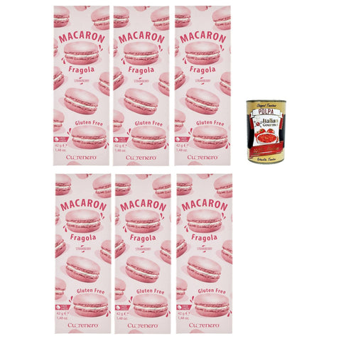 Cuore Cuorenero Macaron Fragola, gluten frei, gluten 1 Stk Original italienisch Gebäck