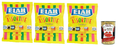 Elah Assortite Toffee La caramella classica Mou, Die Klassische Milch Mou Süßigkeiten, bonbons lollies 3x 150 g inkl. Italian Gourmet polpa 400g Original italienisch