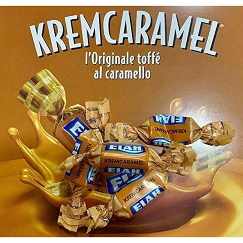 ELAH Kremcaramel, Karamellgeschmack sweets, Creme caramel toffee Süßigkeiten, bonbons, lollies 3x1kg Original italienisch Gebäck