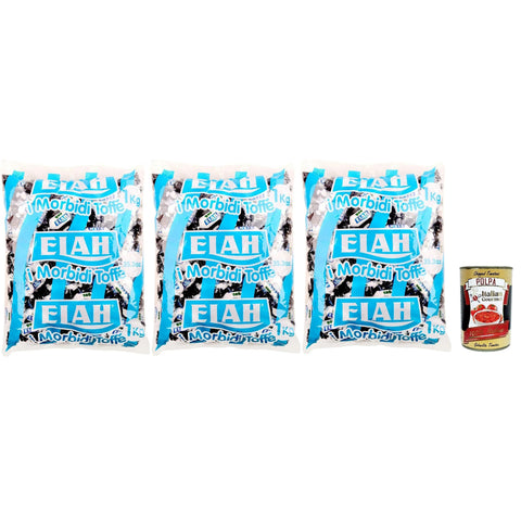 ELAH Mentaliqurizia, novecento, caramella Toffee Süßigkeiten, Pyperite Mint und Lakritze, bonbons, lollies 3x 1kg Original italienisch inkl. Italian Gourmet Polpa 400g