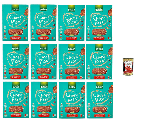 Italian Gourmet E.R. Snack Kuchen & Backwaren Gullón Cuor di Riso e Cereali Integrali Avena, Segale & farro, kekse mit Hafer, Roggen und geschrieben 12x 250 g + Italian Gourmet polpa 400g 8032804040014