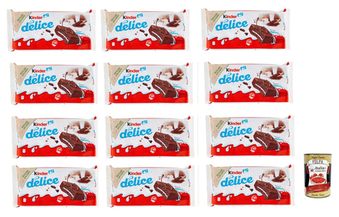 Italian Gourmet E.R. Snack Kuchen & Backwaren Kinder Delice CACAO Milchschnitte 120er Pack (120 x 39 g) Kuchen Snack Pausensnack + Italian Gourmet polpa 400g 8032804040014