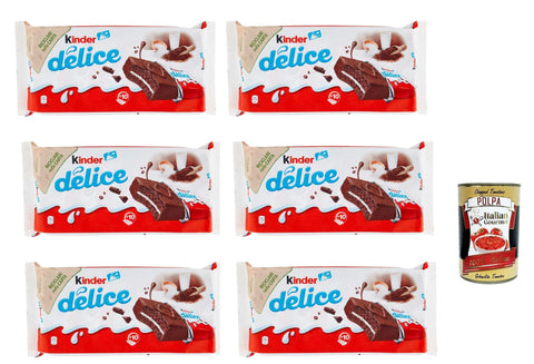 Italian Gourmet E.R. Snack Kuchen & Backwaren Kinder Delice CACAO Milchschnitte 60er Pack (60 x 39 g) Kuchen Snack Pausensnack + Italian Gourmet polpa 400g 8032804040014