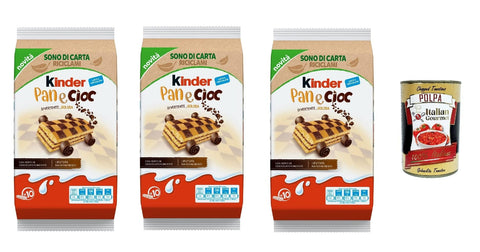 Italian Gourmet E.R. Snack Kuchen & Backwaren Kinder Ferrero panecioc Kuchen mit mit Kakao- und Schokostückchen kekse riegel cookies 3x 290g + Italian Gourmet polpa 400g 8032804040014