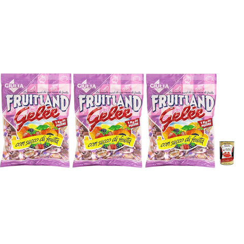 La Giulia Fruitland Caramelle Gelee, Caramelle alla frutta, frucht bonbons, lollies Süßigkeiten 3x1000g Original italienisch Gebäck