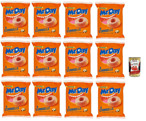 MR. DAY Mr.Day Ciambelle mit natürlicher Vanille aus Beeren, laktosefreier und palmölfreier Snack 12x320g Original italienisch Gebäck