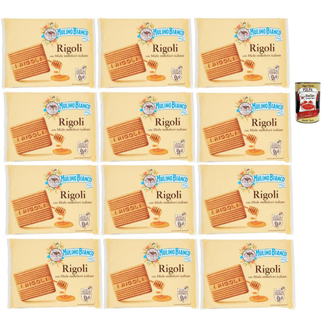 Mulino Bianco Rigoli Biscotti con Miele Millefiori Italiano, Kekse mit italienischem Millefiori Honig 12x800g Original italienisch
