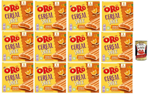 Italian Gourmet E.R. Snack Kuchen & Backwaren Oro Saiwa, Cereal Snack Arancia, Weiche Müsli -Kekse mit Orangenfüllung, Faserquelle und Magnesium, 12x 162G + Italian Gourmet polpa 400g 8032804040014