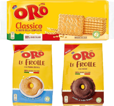 Italian Gourmet E.R. Snack Kuchen & Backwaren Oro Saiwa -Klassische kekse 500 g + Oro Saiwa Die Shortbreads, Shortbread -Kekse mit frischer Creme 300 g + Oro Saiwa Die Shortbreads, Shortbread -Kekse mit Kakao, 300 g + Italian Gourmet polpa 400g 8032804040014
