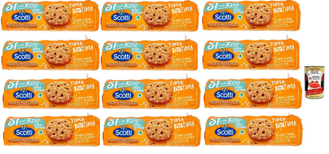 Italian Gourmet E.R. Snack Kuchen & Backwaren Si con Riso - Biscotto Multicereale con gocce cioccolato - Kekse Multi Cereal mit Schokoladenchips, Laktose -freie und palmenfreie Kekse, Lactose -free biscuits 12x 250 g + Italian Gourmet polpa 400g 8032804040014