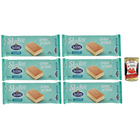 Si con Riso Merendine con Farina di Riso kuchen Snacks mit Reismehl, Laktose freie Süße Snacks 6x200g Original italienisch