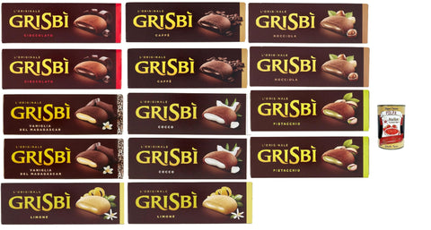 Italian Gourmet E.R. Snack Kuchen & Backwaren Testpaket Vicenzi Grisbì kekse Mürbeteiggebäck, gefüllt mit weicher creme 14x 150 g + italian Gourmet polpa 400g 8032804040014