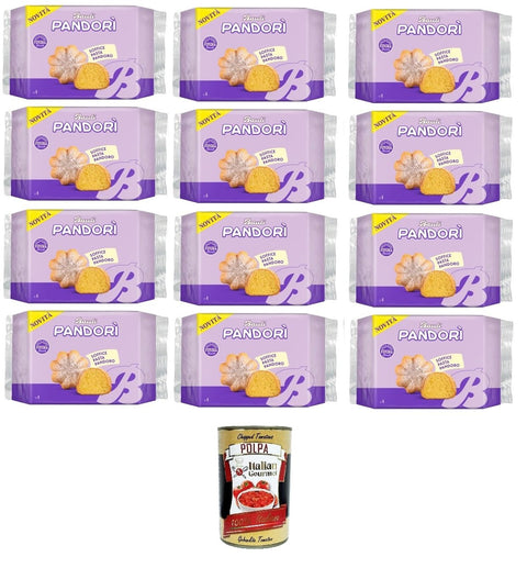 Italian Gourmet E.R. Snack Kuchen Bauli Pandori' Classico, weiche Pasta Pandoro, Spezialität des italienischen Gebäcks, traditionelle Pandoro-Art 12x 150gr + Italian Gourmet polpa 400g 8032804040014