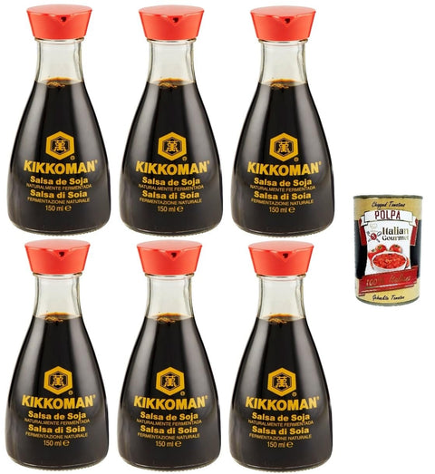 natürlich fermentierte Sojasauce 150ml 6x Original italienisch inkl. Italian Gourmet Polpa 400g