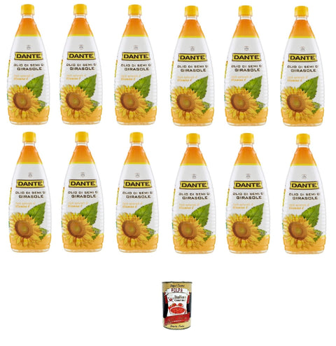 Italian Gourmet E.R. Sonnenblume Dante olio di semi di girasole Sonnenblumenkernöl 12x1lt + Italian Gourmet polpa 400g 8032804040014