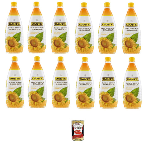Dante olio di semi di girasole Sonnenblumenkernöl 12x1lt inkl. Italian Gourmet polpa 400g Original italienisch