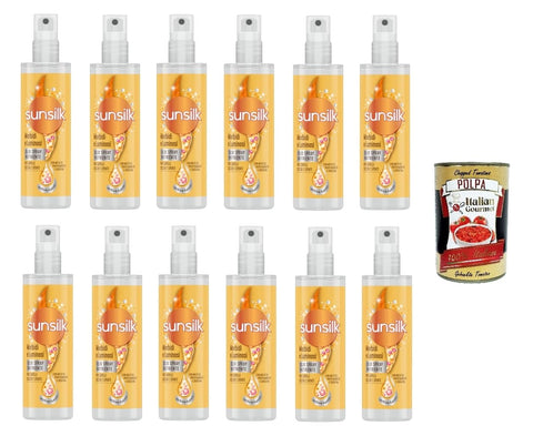 Sunsilk Olio Spray Morbidi e Luminosi Soft and Bright Ölsprays 200ml 12x Original italienisch inkl. Italian Gourmet Polpa 400g