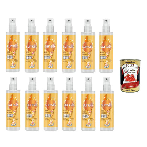 Sunsilk Olio Spray Morbidi e Luminosi Soft and Bright Ölsprays 200ml 12x Original italienisch inkl. Italian Gourmet Polpa 400g