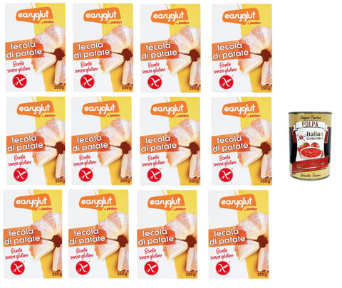 Italian Gourmet E.R. Stärke & Bindemittel Pedon Easyglut Fecola di Patate Pedon Easyglut Kartoffelstärke 12x250gr +Italian Gourmet Polpa di Pomodoro 400gr 8032804040014