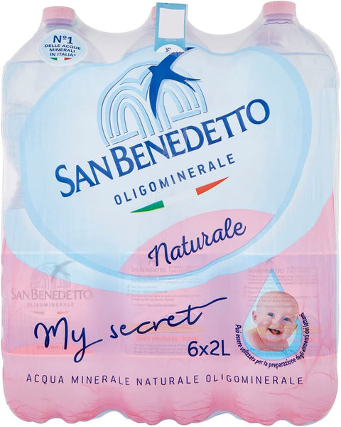 San Benedetto Acqua Minerale Naturale Natürliches Mineralwasser 2Lt Italienisches Wasser 12x Original italienisch