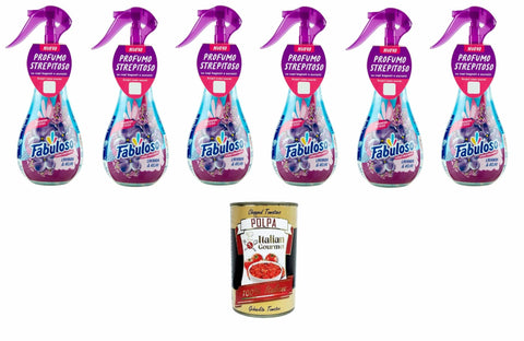 Italian Gourmet E.R. Stoff-Deodorant Fabuloso Profumatore Per Tessuti Spray Lavanda Stofferfrischer mit Lavendelspray 6x250ml+ Italian gourmet polpa 400g 8032804040014
