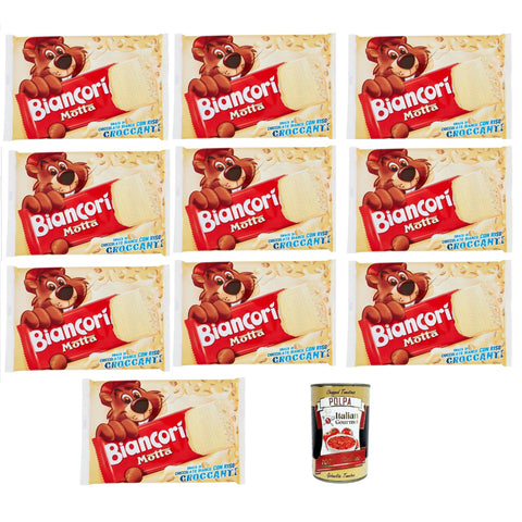 Motta Biancorì weißer Schokoladensnack mit knusprigem Biancorì - Reis 10 x 110 g inkl. Italian Gourmet polpa 400g Original italienisch
