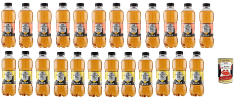 Italian Gourmet E.R. Tee San Benedetto Testpaket, Thè Pesca und limone zero 24x 500ml, Eistee The' Pfirsich und zitrone ohne Zucker PET Einweg, ice tea erfrischend, Ohne Konservierungsstoffe + Italian Gourmet polpa 400g 8032804040014