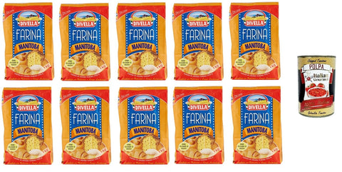 Italian Gourmet E.R. Teffmehl 10x Divella Farina Manitoba Manitoba-Mehl 1 kg + Italian Gourmet polpa 400g 8005121200515