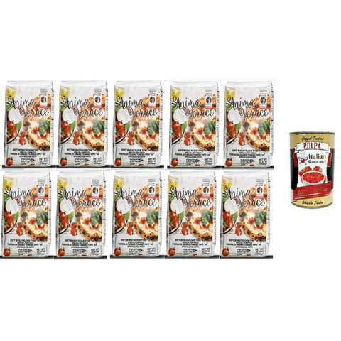 Molino Denti Spezialmehl für Pizza „Anima Verace“ 1 kg 10x Original italienisch inkl. Italian Gourmet Polpa 400g