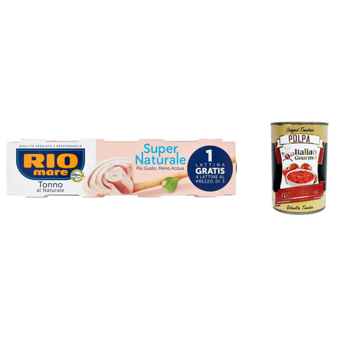 Rio Mare Super Naturale Tonno Thunfisch Natürlichen 4x 56g 6x Original italienisch inkl. Italian Gourmet Polpa 400g