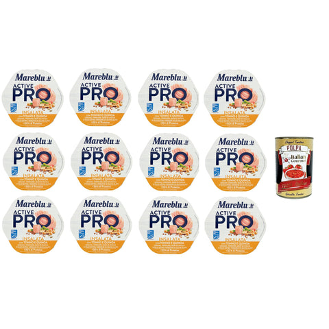Mareblu Active Pro Insalata con Tonno e Quinoa Salat mit Thunfisch und Quinoa 12x220 g inkl. Italian Gourmet polpa 400g Original italienisch