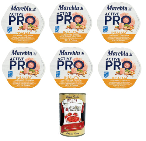 Mareblu Active Pro Insalata con Tonno e Quinoa Salat mit Thunfisch und Quinoa 6x220g Original italienisch Feinkost