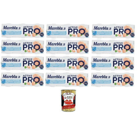 Mareblu Active Pro Tonno Al Naturale, Natural Thunfisch 12 Packungen 3x60g Original italienisch Feinkost