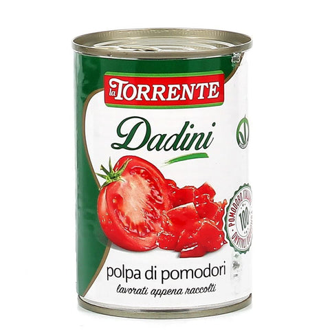 La torrente Polpa di Pomodori Dadini Tomatenmark Tomaten sauce aus Italien dose 400g 24x Original italienisch