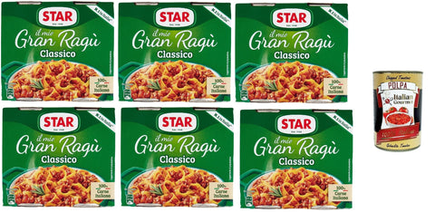 Italian Gourmet E.R. Tomatensauce Il Mio Gran Ragù Star Classico, N.1 in Italien, tomatensauce 12x 180g sauce Tomatensuppe, Fleisch und Tomatensauce + Italian Gourmet polpa 400g 8032804040014