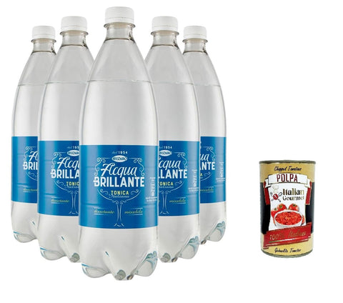 Italian Gourmet E.R. Tonic Water Recoaro Acqua Brillante, Tonica Italiana, Dissetante e Mixabile Brillantes Wasser, italienisches Tonic, durstlöschend und mischbar 6x 90cl+ Italian Gourmet polpa 400g 8032804040014