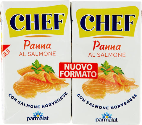 Italian Gourmet E.R. Tortencremes & Kuchenfüllungen 3x Parmalat Panna Chef al Salmone Sahne Kochcreme creme mit Lachs 2x125ml 8002580015971